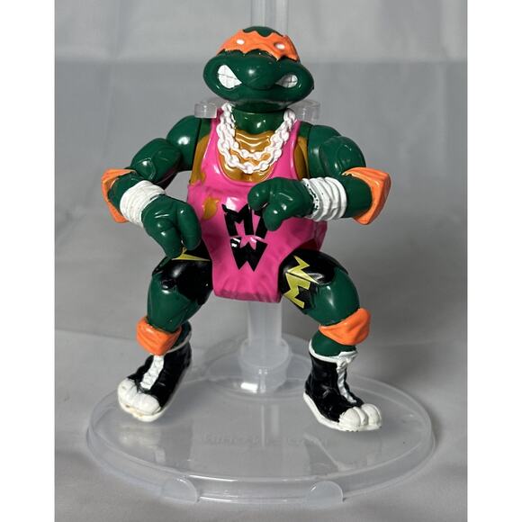 VTG Playmates TMNT 1991 Shell Slammin’ Mike Teenage Mutant Ninja Turtles Figure